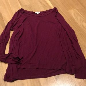 Long-Sleeve purple shirt
